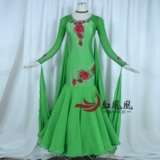 红凤凰 Индивидуальная новая юбка для профессиональной конкуренции современного танца национальная служба национального стандартного игрока танцевать танце