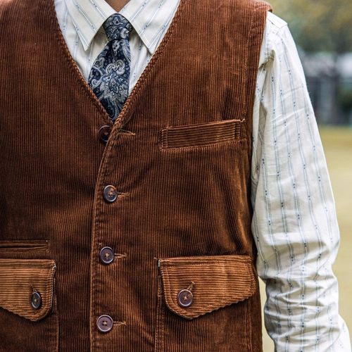 男士新款秋冬灯芯绒短裤马甲