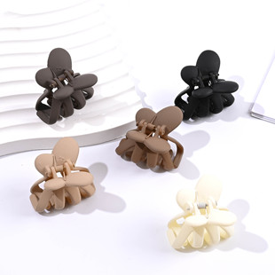 中号4.5cm花朵南瓜抓夹女生夏天高马尾发夹新款时尚纯色发饰