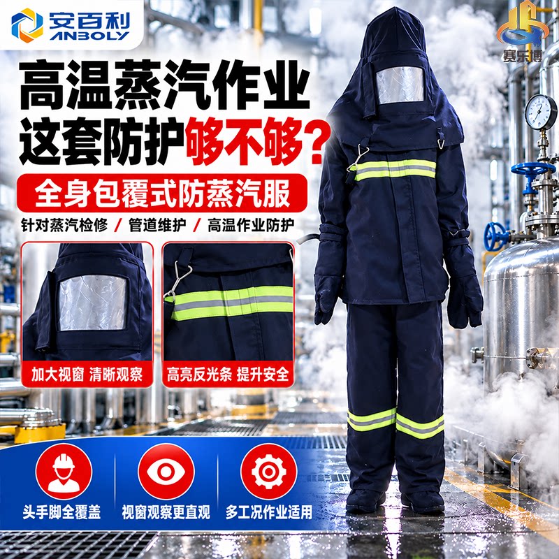 安百利防蒸汽服 耐高温隔阻燃热救援抢修防护服套装ABL-F02
