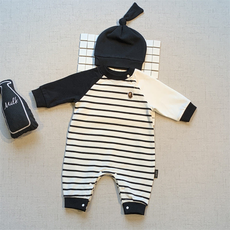 2025秋装新品帅气条纹连体哈衣新生儿外出衣服长袖婴儿爬服春秋季,童装/婴儿装/亲子装,连身衣/爬服/哈衣,淘宝优惠券,粉丝福利购,淘宝优惠卷