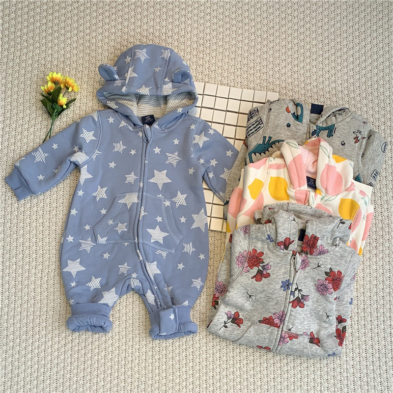 出口款！秋冬双层保暖连体衣卫衣