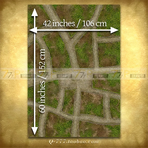 1:52 1:64中世纪战争103 地街道图套件#2 桌游建筑场景道具纸模型
