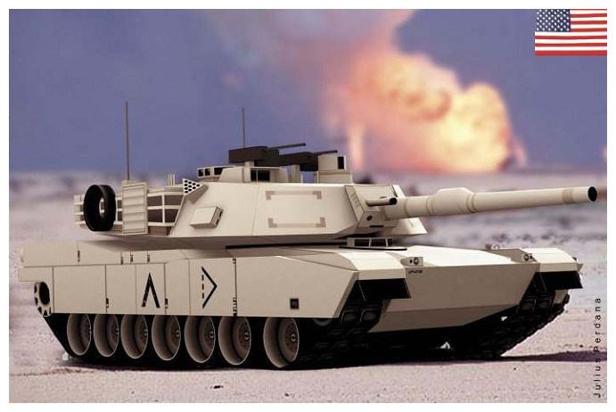 777纸模型美国沙漠涂装主战坦克