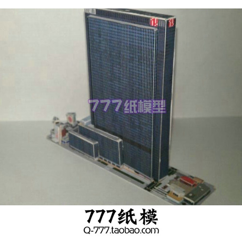 世界城市摩天楼建筑沙盘纸模型