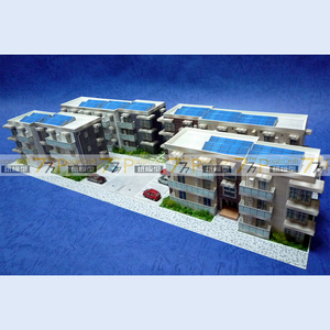 [777纸模型] 住宅小区公寓居民楼2栋 1:150 日本建筑场景系列21