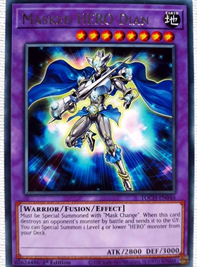 游戏王 美英一刷 TOCH-EN046 R  假面英雄 宝钻 G1B TV3