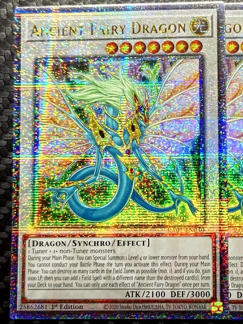 游戏王 美英一刷 ra01-en030  qcser 上古精灵龙 古代妖精龙 q12