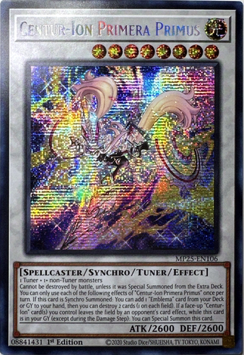 游戏王美英一刷MP25-EN106 SER百夫骑士皇 普莉梅拉 普里默斯JT2