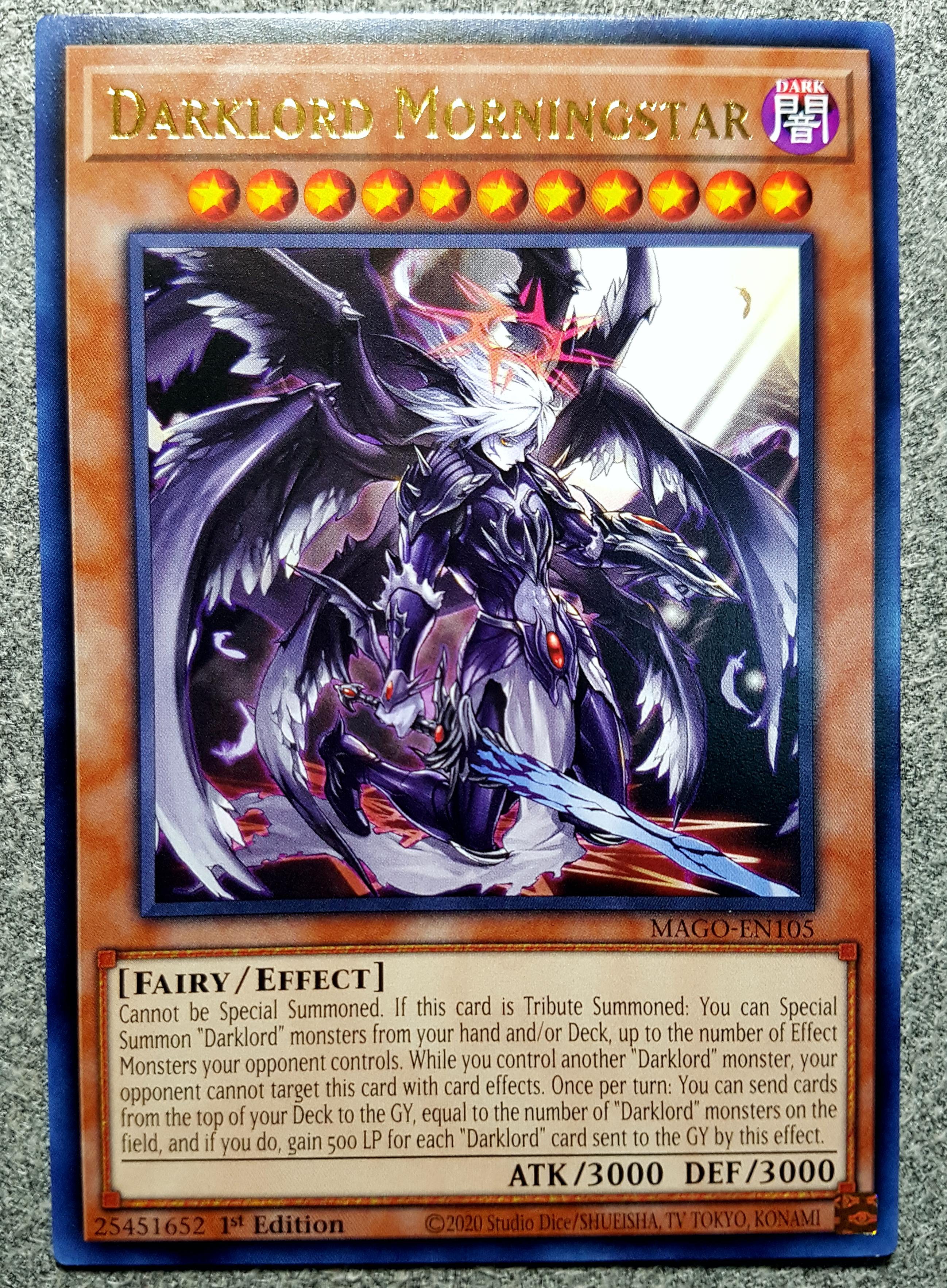 游戏王 美英一刷 mago-en105 金字r 堕天使 路西法 o9b