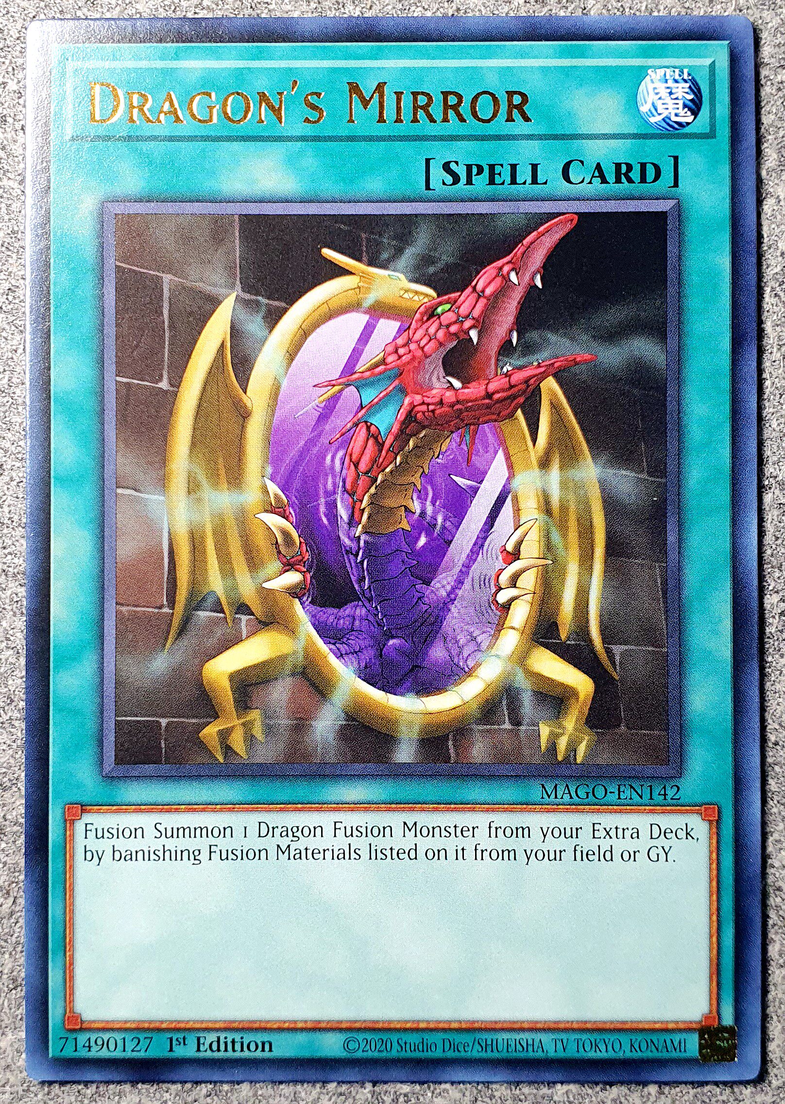 游戏王 美英一刷 mago-en142 金字r 龙之镜  k1b