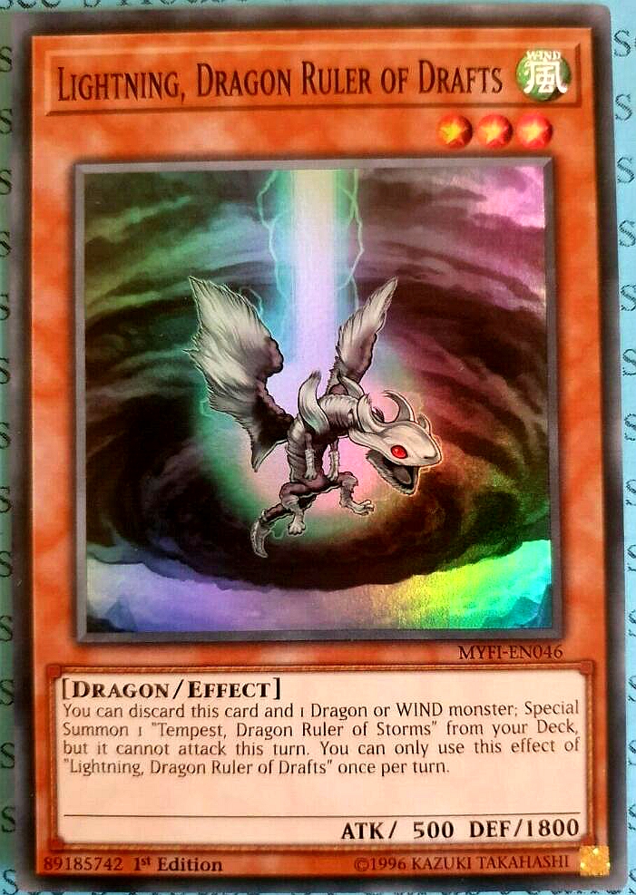 游戏王美英一刷  MYFI-EN046 SR 风征龙 霆龙 c4a