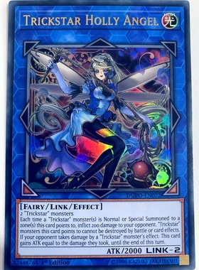 游戏王 美英一刷MP18 DUPO  UR 淘气仙星.霍莉安琪儿 原画异画Y8A