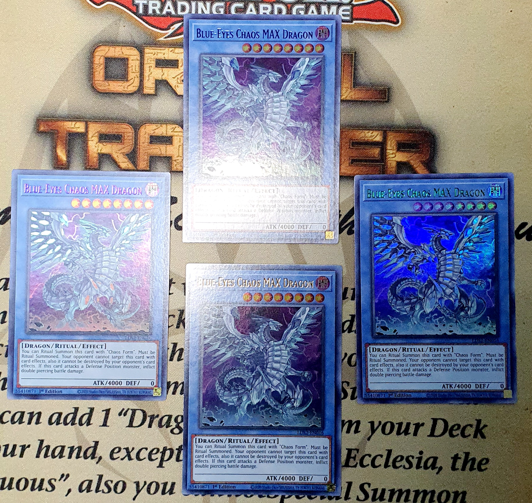 游戏王 美英一刷 lds2-en016 ur 彩字 青眼混沌极龙 max龙 p7a