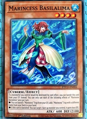 游戏王 美英一刷ETCO-EN006 N 海晶少女 角耳雪锉蛤 S8B