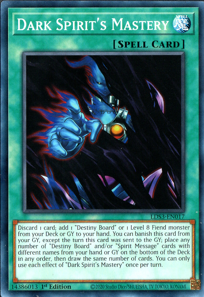 游戏王 美英一刷  LDS3-EN017 N  暗黑神秘学 J6A