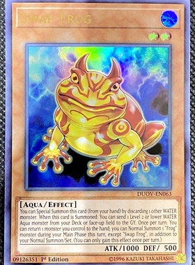 游戏王 美英一刷 DUOV-EN063 UR 鬼青蛙  E6A