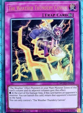 游戏王 美英一刷 MGED-EN100 金字 R  雷之天气模样  X7B Ti3