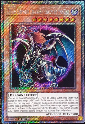 游戏王美版一刷RA03-EN133 PSCR混沌帝龙 终焉的使者 LO2