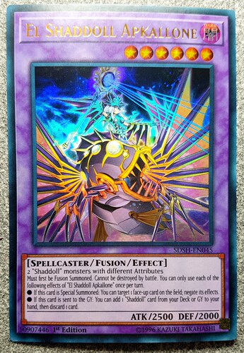 游戏王 美英一刷 SDSH-EN045 SR 神影依 七贤巨鲲魔