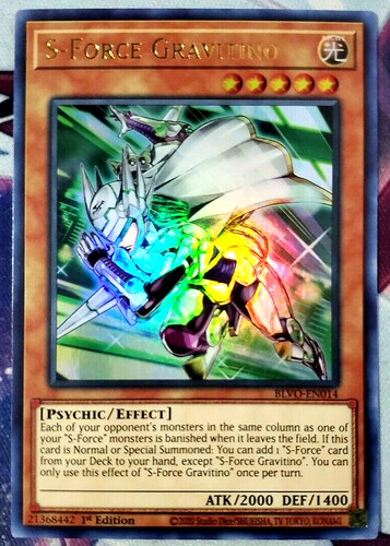 游戏王 美英一刷BLVO-EN014 UR S-Force 治安战警队 引力微子 V4B