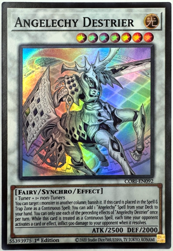 游戏王美英一刷CORI-EN092 SR Angelechy Destrier iJ2