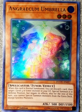 游戏王  美英一刷 DUOV-EN027 UR 相爱之彗星兰伞  E6B