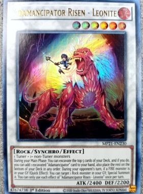 游戏王 美英一刷 MP21-EN230 UR 魔救之奇迹-狮子晶石 C7A HH3