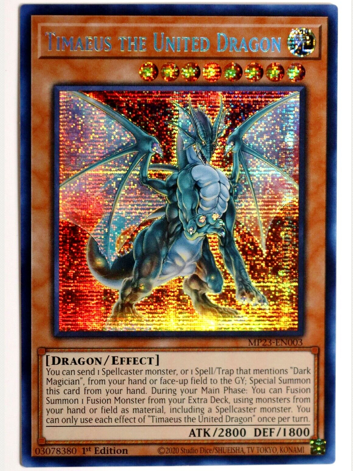 游戏王 美英一刷 mp23-en003 ser 合体龙 提玛欧斯 蒂迈欧 b8a