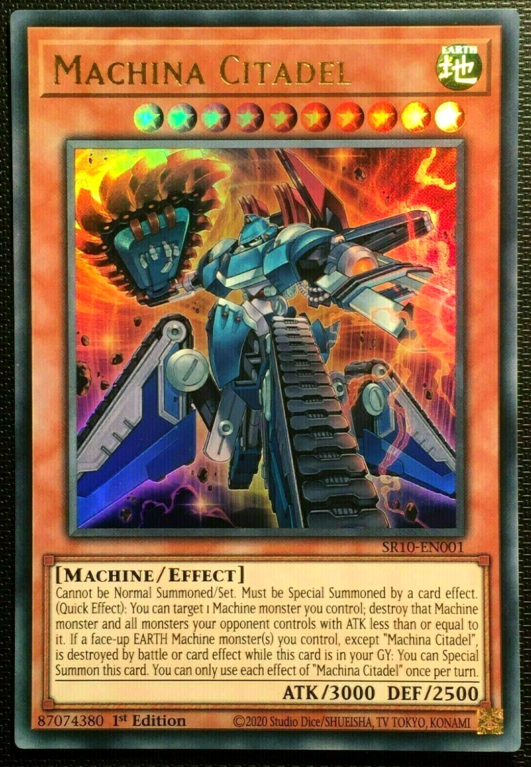 游戏王 美英一刷 SR10-EN001 UR 机甲上校  V3C