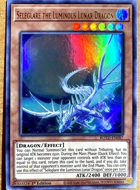 游戏王 美英一刷 ROTD-EN087 UR 眩月龙 塞勒格莱尔 C6A