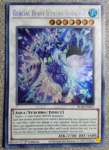 游戏王 美英一刷 BLAR-EN033 SCR 极冰兽 冰山一角鲸 LA3