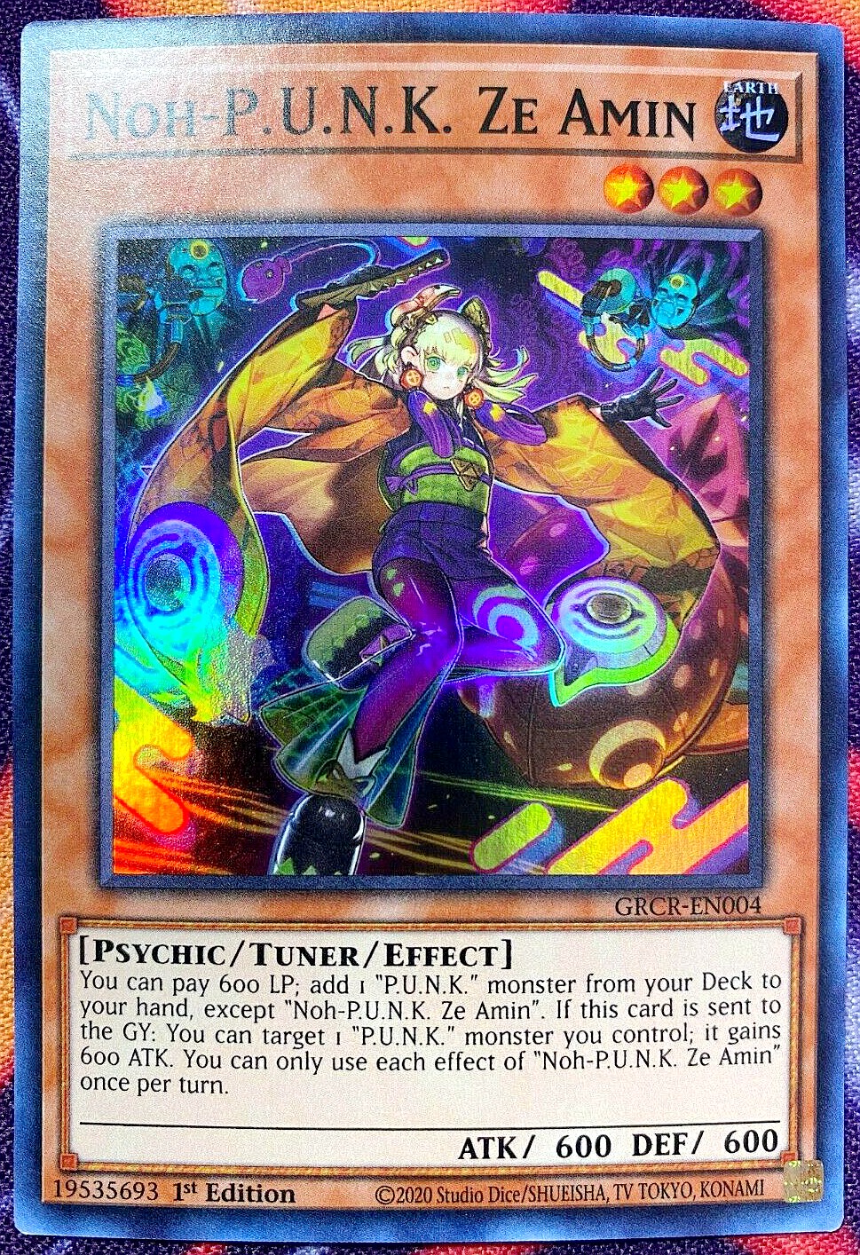 游戏王 美英一刷  grcr-en004 sr  能朋克 世阿弥 s9a rj3