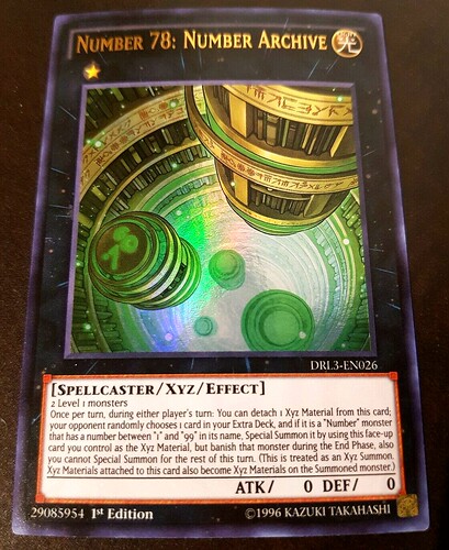 游戏王 美英一刷  DRL3-EN026 UR No.78 №系档案馆 O6C