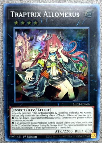 游戏王 美英一刷 MP21-EN068 SR 阿洛美勒丝之虫惑魔 R9A RH Ri3