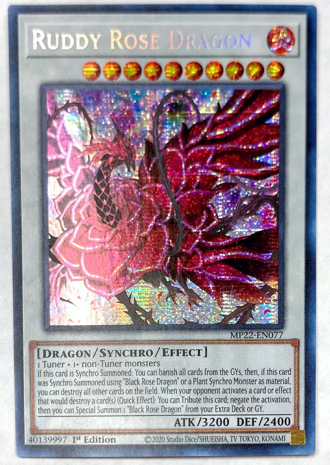 游戏王 美英一刷 mp22-en077 ser  红莲蔷薇龙 h8a ru