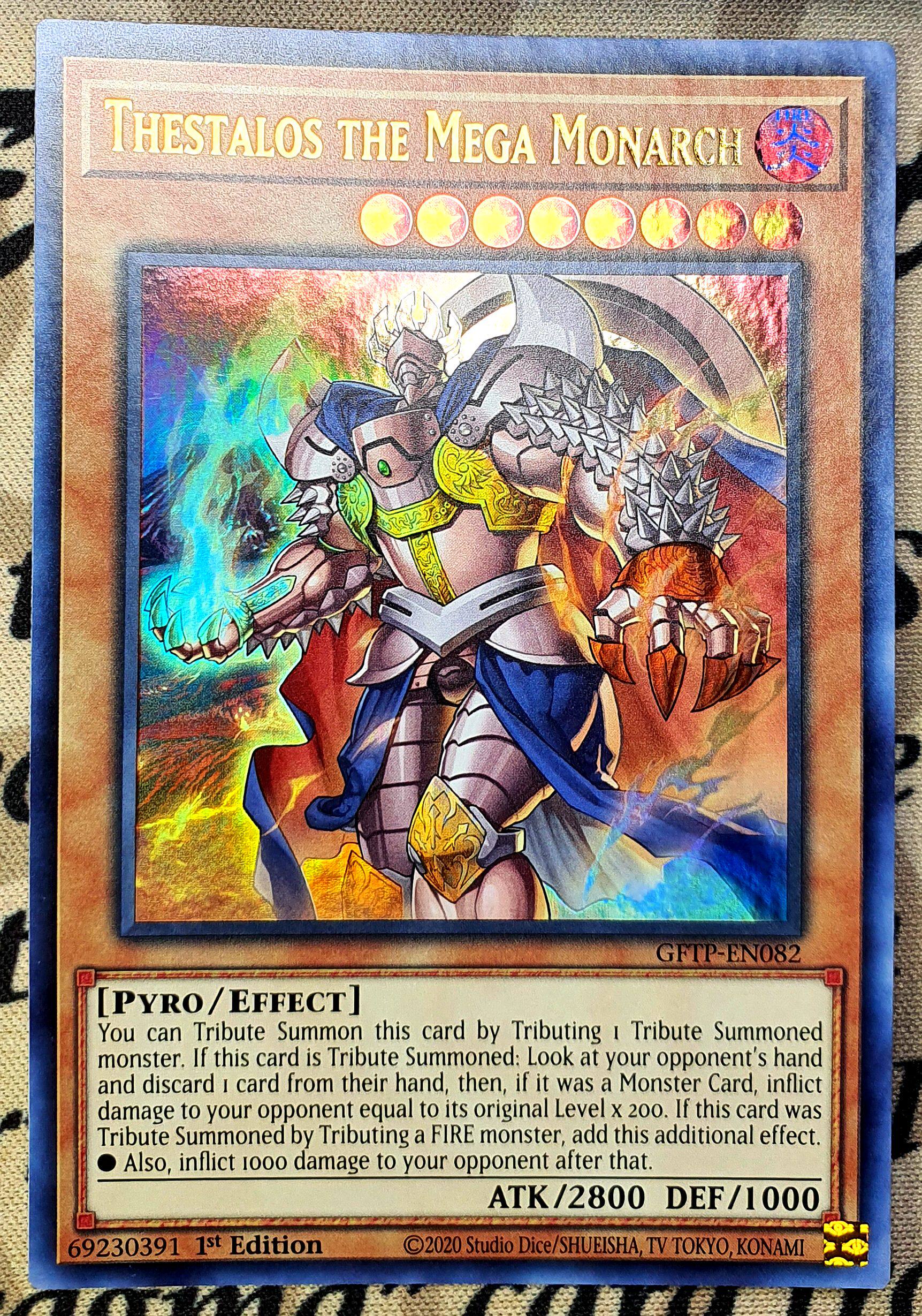 游戏王 美英一刷 GFTP-EN082 UR  爆炎帝 泰斯塔罗斯  Z5A