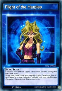 游戏王 美英一刷 SS02-ENCS2 N 鹰身女妖飞舞 舞/技能 7M3 孔雀舞