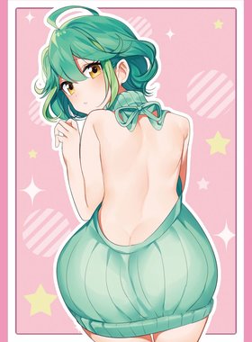 游戏王动漫妹套  凛 ARCV柚子露背毛衣 会场限定 卡套 牌套  AF