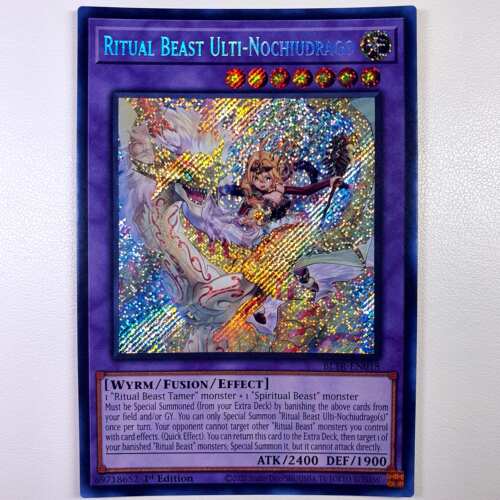 游戏王美英一刷BLTR-EN018 SCR 圣灵兽骑 星龙 野宙龙 Beast