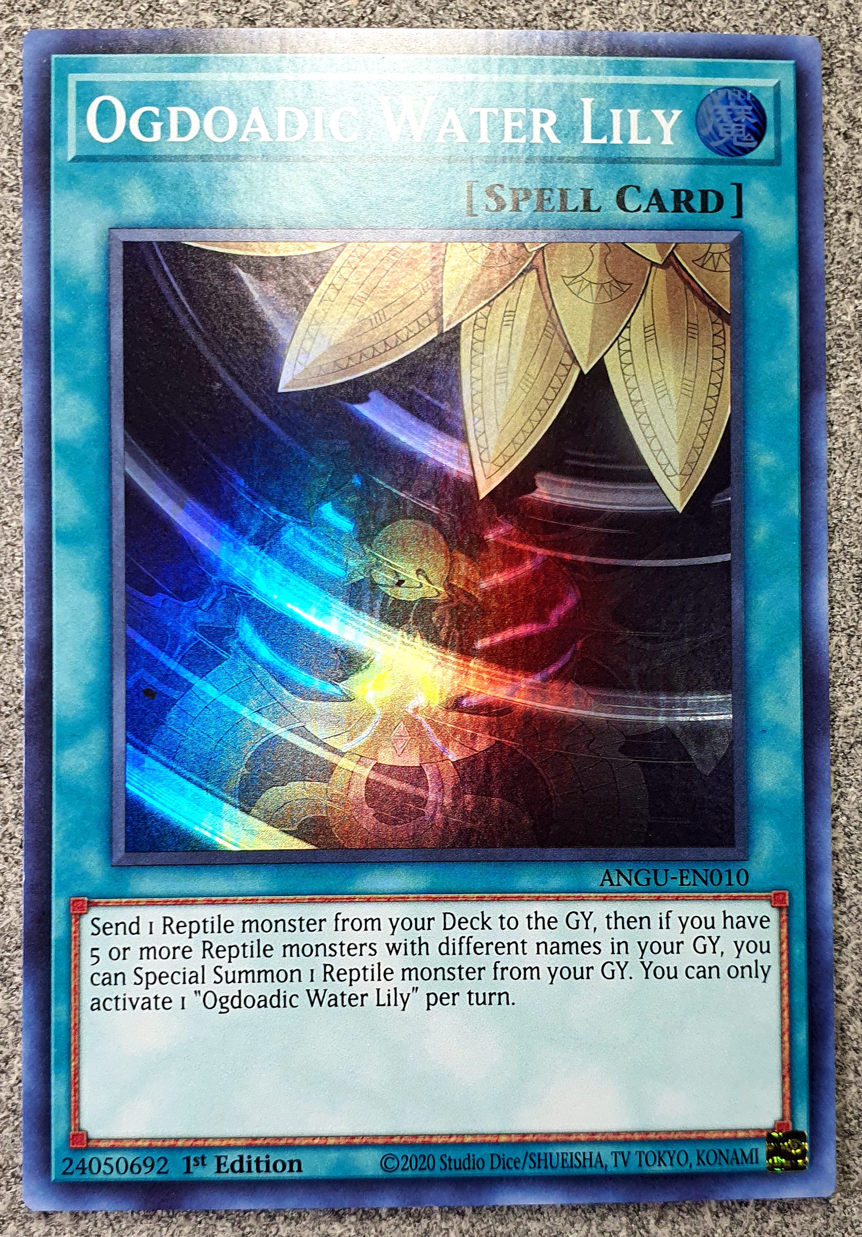 游戏王 美英一刷 ANGU-EN010 SR 溟界的蛇睡莲 Li3 q9