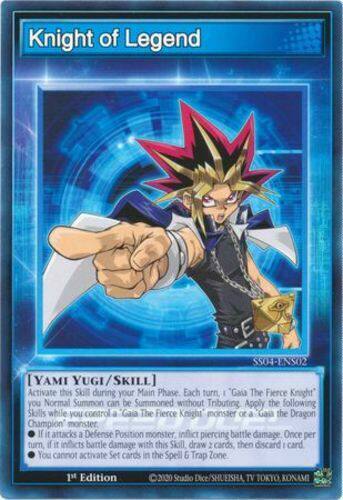 游戏王 美英一刷 ss04-ens02 N Knight of Legend 暗游戏 技能I4C