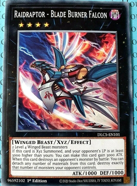 游戏王 美英一刷  DLCS-EN101 N 急袭猛禽-火刃焚烧猎鹰  E3A