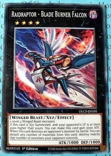 游戏王 美英一刷 DLCS-EN101 N 急袭猛禽-火刃焚烧猎鹰 E3A