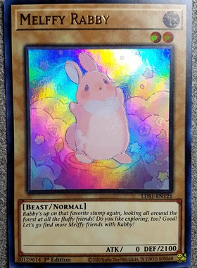 游戏王美英一刷LDS1-EN121 UR 童话动物·小兔子 梅尔菲・拉比FD2