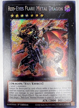 游戏王 美英一刷 RA01-EN038 SCR 真红眼钢炎龙 FN3 Red-Eyes