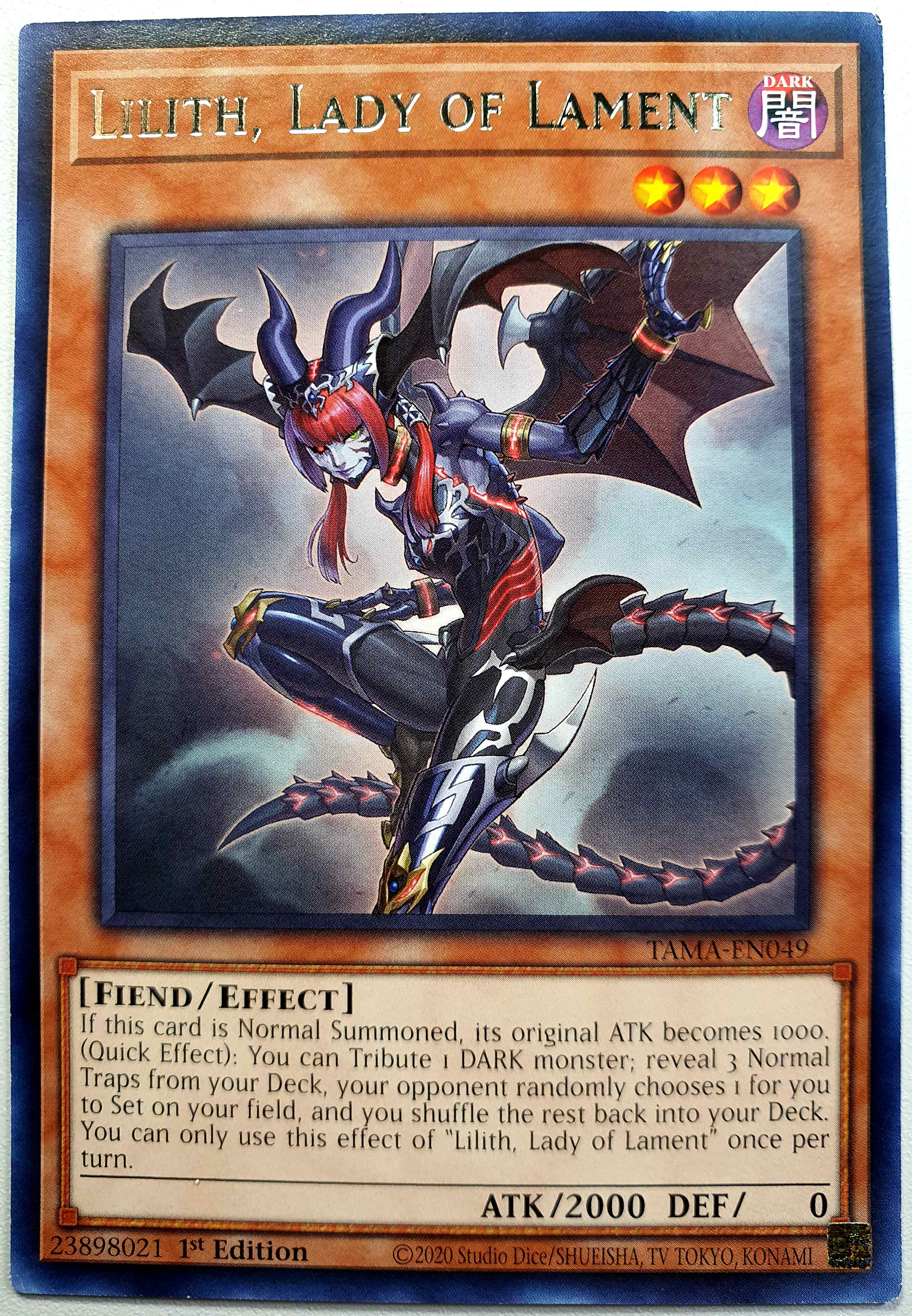 游戏王 美英一刷 tama-en049 r 恶魔娘 莉莉丝 x6a