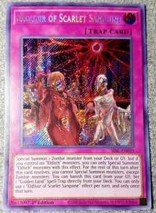 游戏王 美英一刷 SESL-EN031 SCR 红化血染之黄金国永生药 JA1