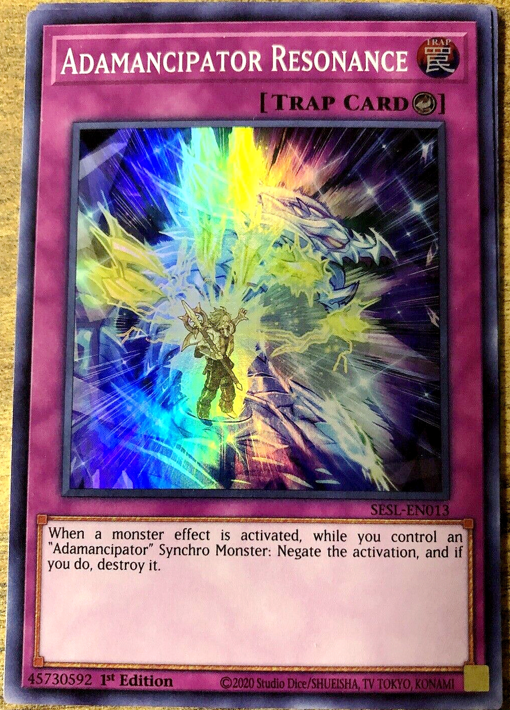 游戏王 美英一刷 SESL-EN013  SR 魔救共振击   I6A