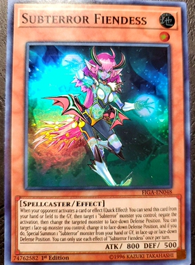 游戏王 美英一刷 FIGA-EN048 SR 地中族 妖魔 DC1